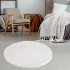 Solid White Shaggy Rug