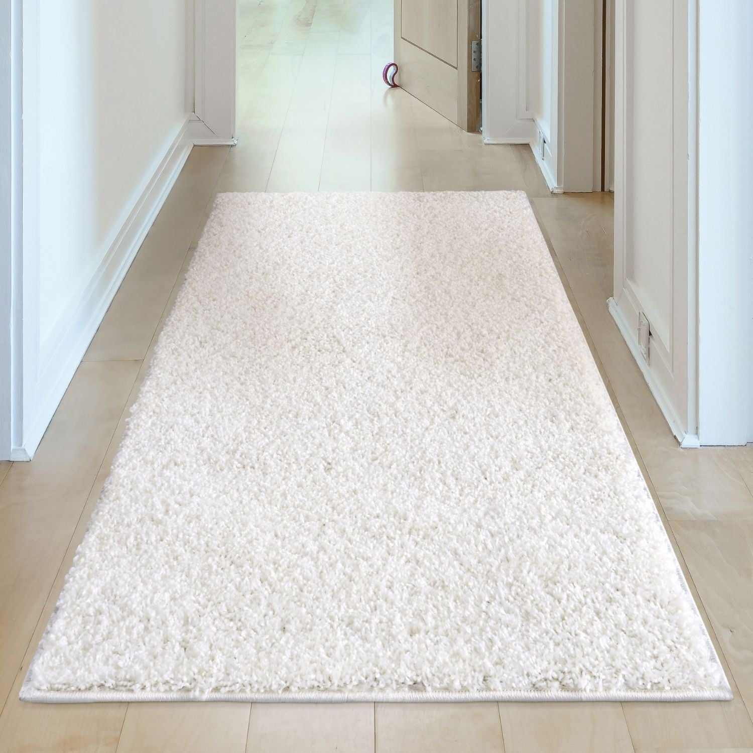 Solid White Shaggy Rug