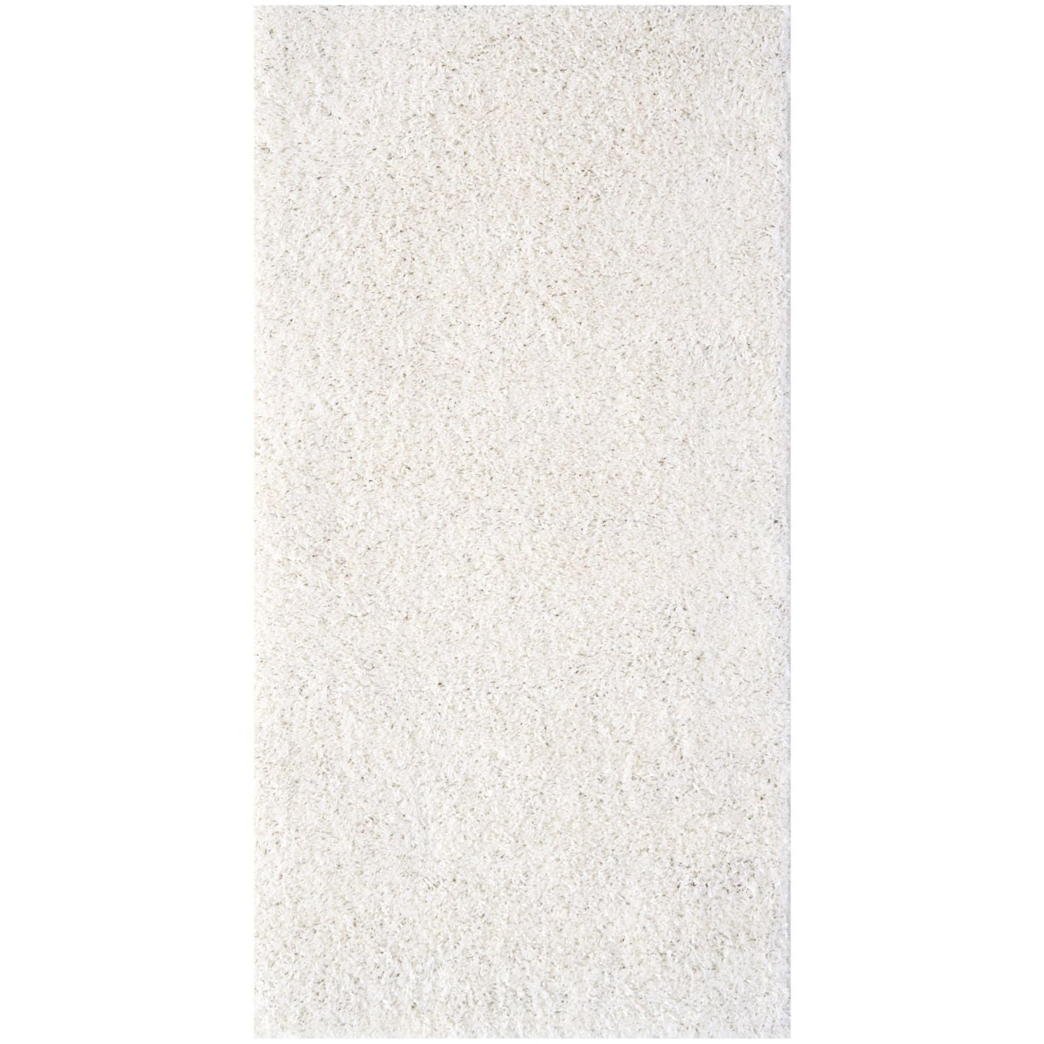 Solid White Shaggy Rug