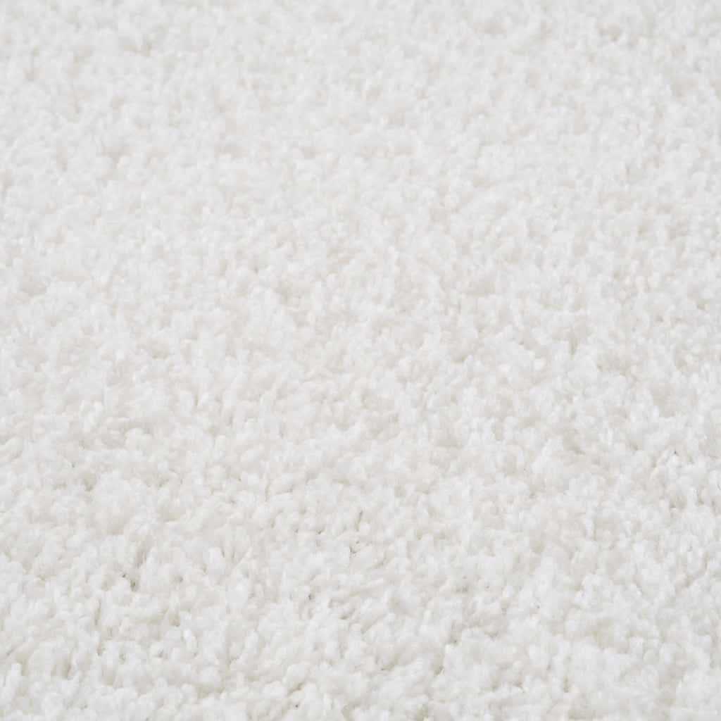 Solid White Shaggy Rug