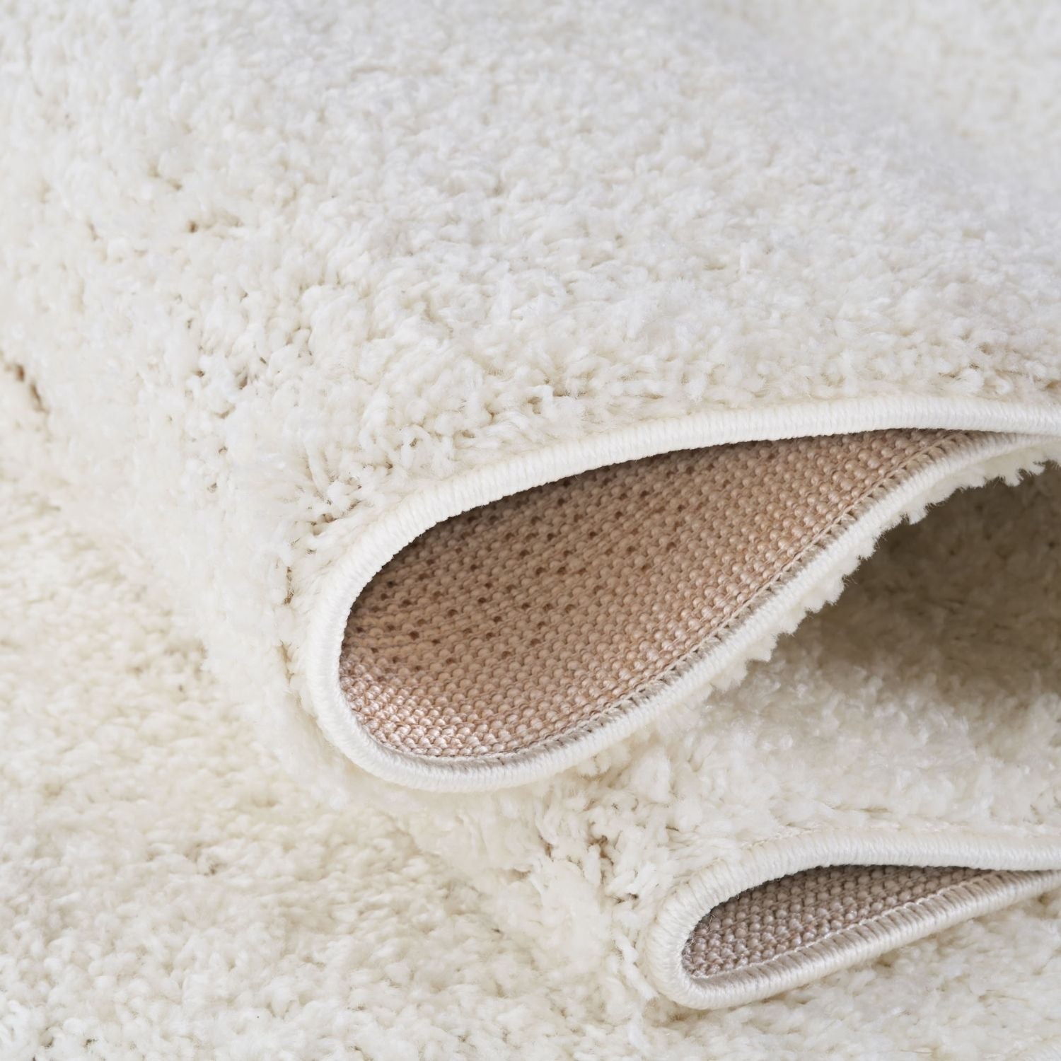Solid White Shaggy Rug