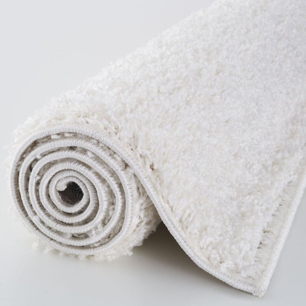 Solid White Shaggy Rug