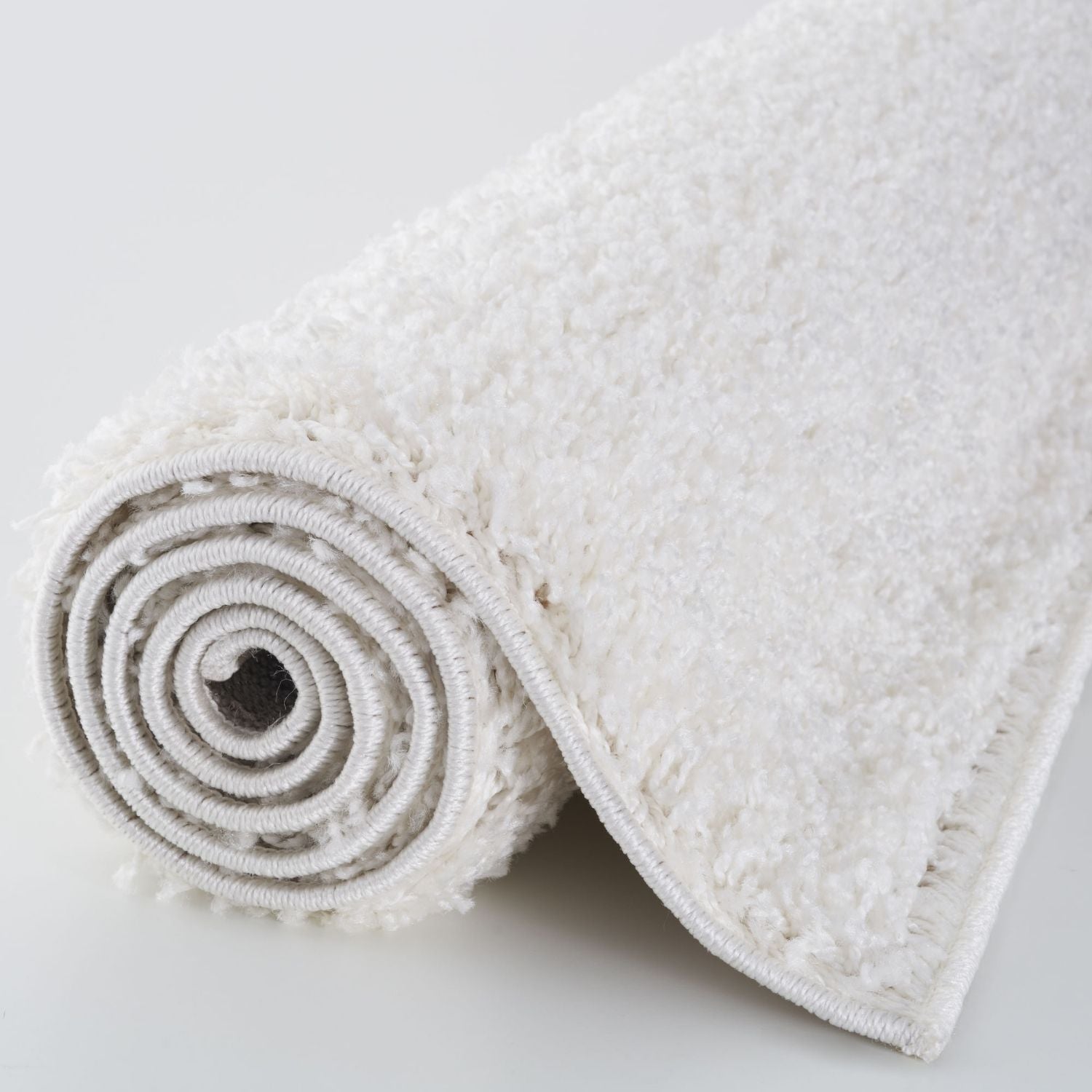 Solid White Shaggy Rug