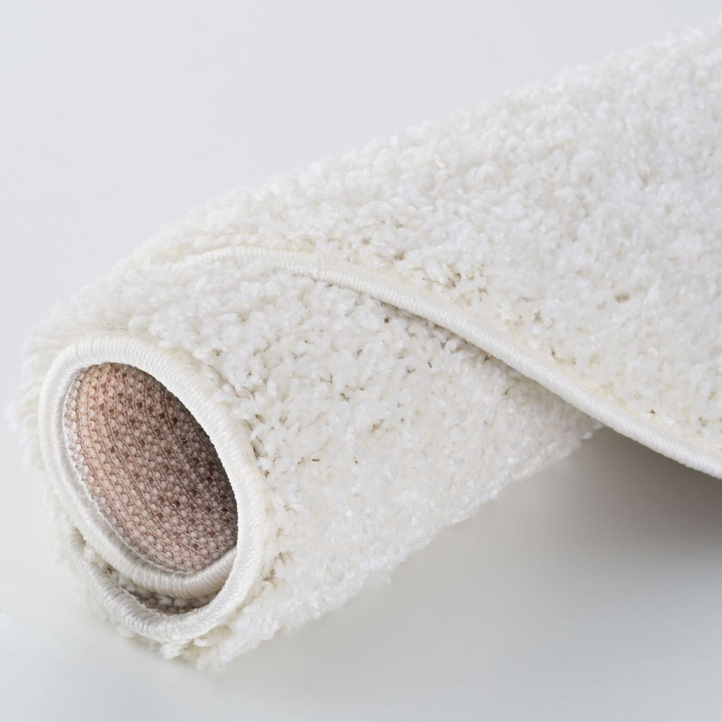 Solid White Shaggy Rug