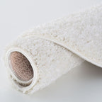 Solid White Shaggy Rug