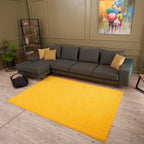 Solid Yellow Shaggy Rug