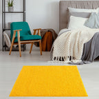 Solid Yellow Shaggy Rug