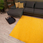 Solid Yellow Shaggy Rug