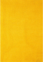 Solid Yellow Shaggy Rug 240X340 cm