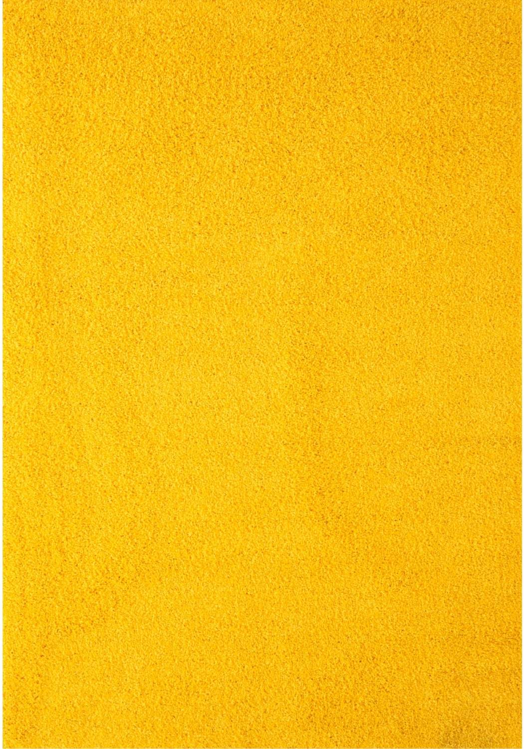 Solid Yellow Shaggy Rug 240X340 cm