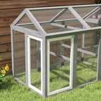Chicken Run, Wooden Chicken Coop w/ Combinable Design - Grey