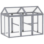 Chicken Run, Wooden Chicken Coop w/ Combinable Design - Grey