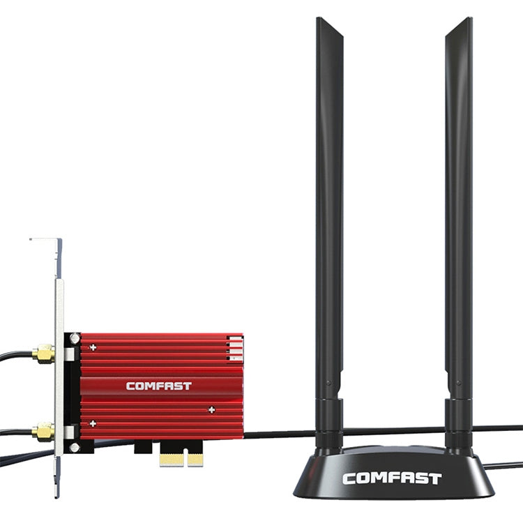 COMFAST CF-AX210 PLUS 5374Mbps Tri-band + Bluetooth 5.2 Wireless WiFi6E PCI-E Network Card, CF-AX210 PLUS – Bluetooth