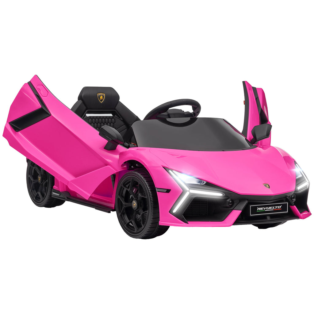 Revuelto Licensed Ride On Car, with Suspension, Pink