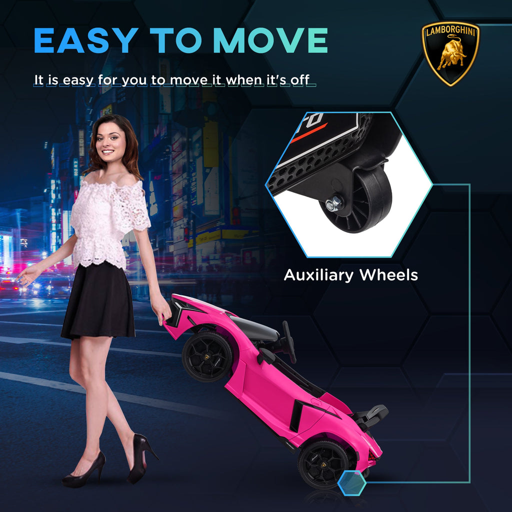Revuelto Licensed Ride On Car, with Suspension, Pink