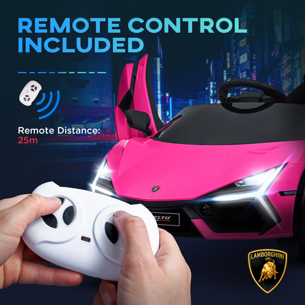 Revuelto Licensed Ride On Car, with Suspension, Pink