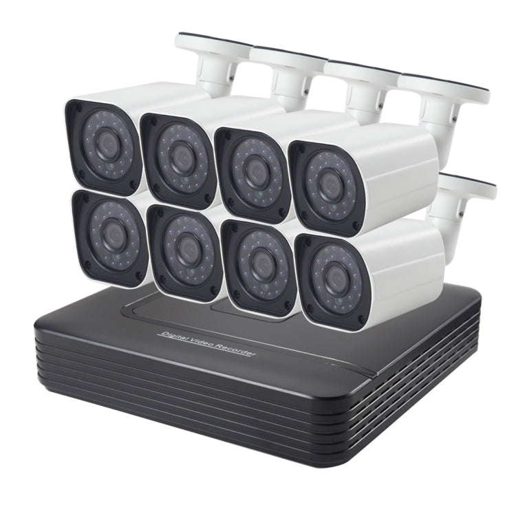 A8B6 8Ch Bullet IP Camera NVR Kit, Support Night Vision / Motion Detection, IR Distance: 15m, A8B6/Kit 720P 1.0MP, A8B6/Kit 960P 1.3MP, A8B6/Kit 1080P 2.0MP A8B6 Kit 720P 1.0MP NC0080A
