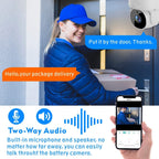 Tuya QX45 1080P Full HD IP65 Waterproof 2.4G Wireless IP Camera, Support Motion Detection & Two-way Audio & Night Vision & TF Card, AU Plug, Support Motion Detection – Waterproof