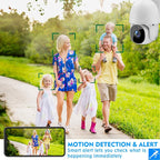 Tuya QX45 1080P Full HD IP65 Waterproof 2.4G Wireless IP Camera, Support Motion Detection & Two-way Audio & Night Vision & TF Card, AU Plug, Support Motion Detection – Waterproof