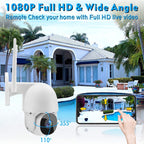 Tuya QX45 1080P Full HD IP65 Waterproof 2.4G Wireless IP Camera, Support Motion Detection & Two-way Audio & Night Vision & TF Card, AU Plug, Support Motion Detection – Waterproof