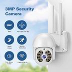 Tuya QX56 3.0 Million Pixels IP66 Waterproof 2.4G Wireless IP Camera, Support Amazon Alexa & Google Home & Motion Detection & Two-way Audio & Full Color Night Vision & TF Card, EU Plug, Support Amazon Alexa & Google Home – Waterproof