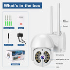 Tuya QX56 3.0 Million Pixels IP66 Waterproof 2.4G Wireless IP Camera, Support Amazon Alexa & Google Home & Motion Detection & Two-way Audio & Full Color Night Vision & TF Card, EU Plug, Support Amazon Alexa & Google Home – Waterproof