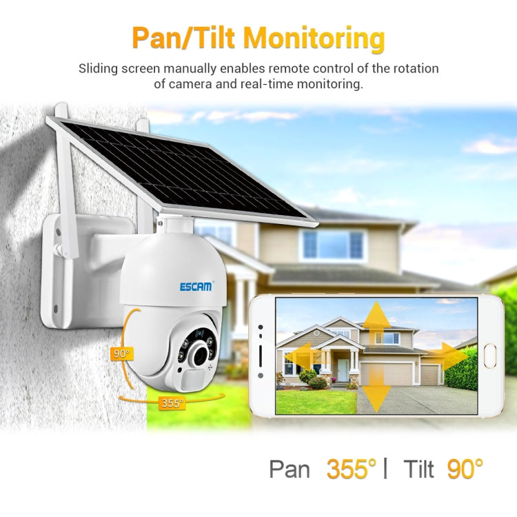 ESCAM QF450 HD 1080P 4G AU Version Solar Powered IP Camera without Memory, Support Two-way Audio & PIR Motion Detection & Night Vision & TF Card, without Memory – Durable Build, Easy to Use