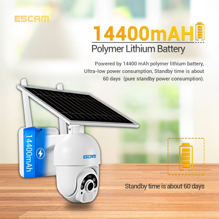 ESCAM QF450 HD 1080P 4G AU Version Solar Powered IP Camera without Memory, Support Two-way Audio & PIR Motion Detection & Night Vision & TF Card, without Memory – Durable Build, Easy to Use