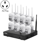 ESCAM WNK718 HD 3.0 Million Pixels 8-channel Wireless + 8IPC Wireless NVR Security System, UK Plug, WNK718 WNK718 NC0360AU