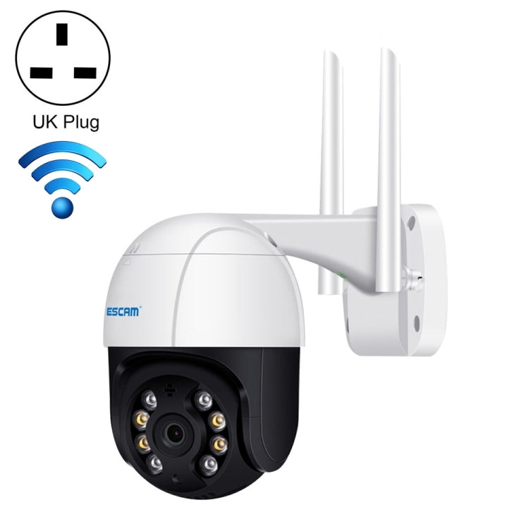 ESCAM QF218 1080P Pan / Tilt AI Humanoid Detection IP66 Waterproof WiFi IP Camera, Support ONVIF / Night Vision / TF Card / Two-way Audio, US Plug, NC1228AU, NC1228EU, NC1228UK, NC1228US – Waterproof NC1228UK
