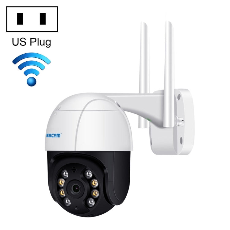 ESCAM QF218 1080P Pan / Tilt AI Humanoid Detection IP66 Waterproof WiFi IP Camera, Support ONVIF / Night Vision / TF Card / Two-way Audio, US Plug, NC1228AU, NC1228EU, NC1228UK, NC1228US – Waterproof NC1228US