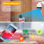 ESCAM Q5068 H.265 5MP Pan / Tilt / 4X Zoom WiFi Waterproof IP Camera, Support ONVIF Two Way Talk & Night Vision, AU Plug, EU Plug, AU Plug, UK Plug, US Plug – Waterproof, TPU
