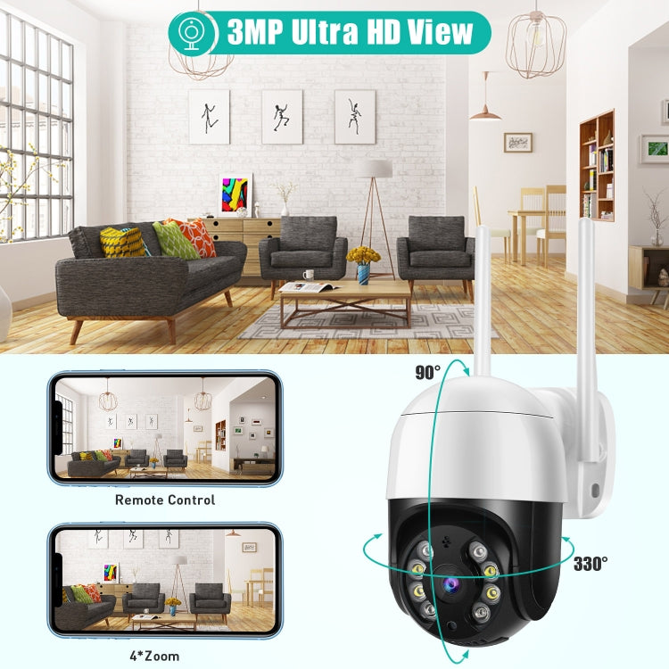 QX29 3.0MP HD WiFi IP Camera, Support Night Vision & Motion Detection & Two Way Audio & TF Card, AU Plug, QX29 – Waterproof