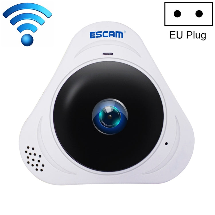 ESCAM Q8 960P 360 Degrees Fisheye Lens 1.3MP WiFi IP Camera, Support Motion Detection / Night Vision, IR Distance: 5-10m, AU Plug, Q8 UK Plug, Q8 US Plug, Q8 AU Plug, Q8 EU Plug