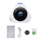ESCAM Q8 960P 360 Degrees Fisheye Lens 1.3MP WiFi IP Camera, Support Motion Detection / Night Vision, IR Distance: 5-10m, AU Plug, Q8 UK Plug, Q8 US Plug, Q8 AU Plug, Q8 EU Plug