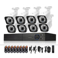 A8B3 / Kit 8CH 1080N Surveillance DVR System and 720P 1.0MP HD Weatherproof Bullet Camera, Support Infrared Night Vision & P2P & Phone Remote Monitor, A8B3 / Kit 8CH White A8B3 Kit 8CH White White