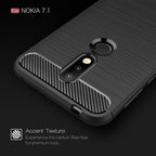 Brushed Texture Carbon Fiber Soft TPU Case for Nokia 7.1, Nokia 7.1 – TPU
