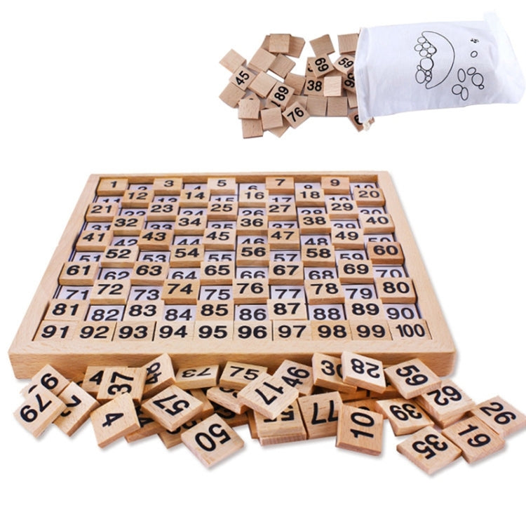 Wooden Montessori Teaching Aids Math 1 - 100 Consecutive Numbers Counting Board Plate Toy, 1 - 100 Consecutive Numbers Counting Board 1 - 100 Consecutive Numbers Counting Board