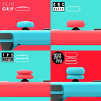 Left + Right Gamepad Rocker Cap Button Cover for Switch, For Switch(Red), For Switch(Black), For Switch(Blue + Magenta)
