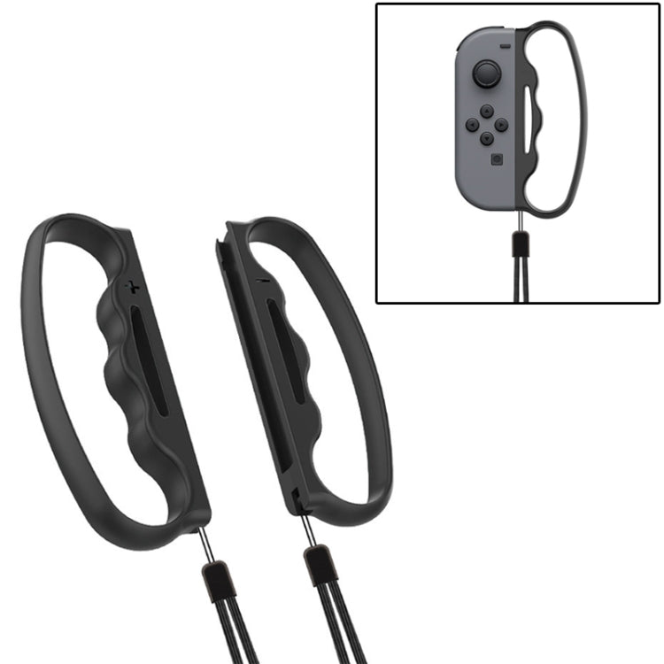 iPlay Small Handle Boxing Grip Gamepad Grip with Strap for Switch Joy-Con, Black, Red Black Black
