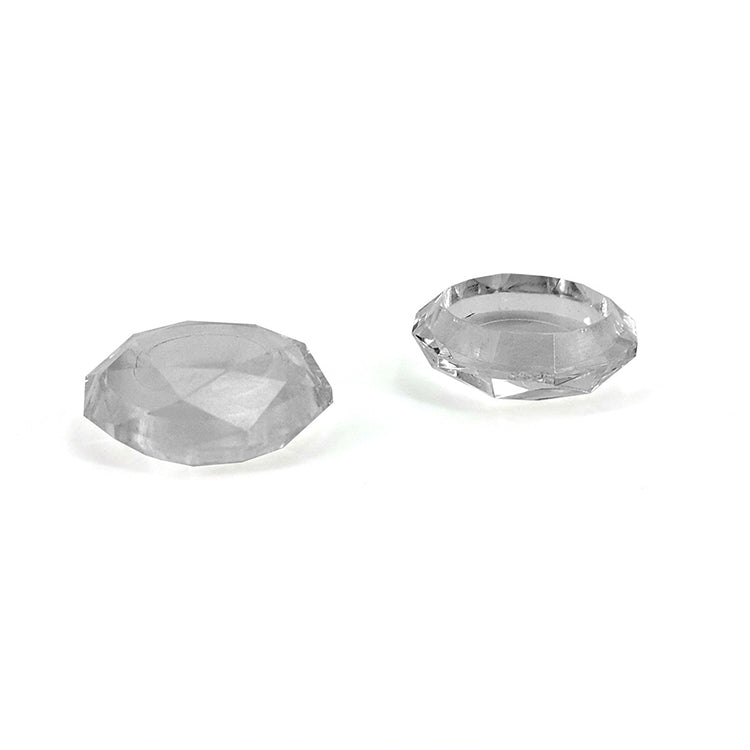 2 PCS Diamond Texture Games Grip Caps for PS5, Clear White, Green, Blue, Red Clear White Clear White