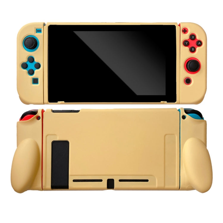 For Nintendo Switch Pure Color Shockproof TPU Case – Shockproof, TPU Yellowish-brown