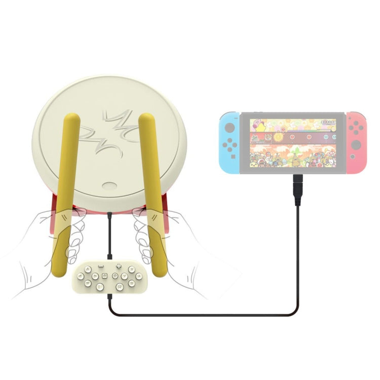 DOBE TNS-1867 Video Game Drum Sticks Controller Taiko Drum Kits for Nintendo Switch, For Nintendo Switch For Nintendo Switch