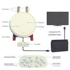 DOBE TNS-1867 Video Game Drum Sticks Controller Taiko Drum Kits for Nintendo Switch, For Nintendo Switch