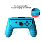OIVO 2 PCS Left and Right Game Handle Grip Controller for Nintendo Switch Joy-con Grip, Red And Bule