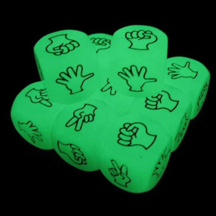 2 PCS Noctilucent drinking Mora Dice Cubes Fun Board Game, Size: 1.8 x 1.8 x 1.8cm, 2 PCS Noctilucent Mora Dice 2 PCS Noctilucent Mora Dice