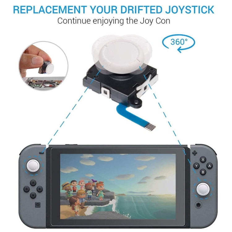 Game Console 3D Left Right Interoperability Rocker Remote Sensing Joystick for Nintendo Switch / Switch Lite, Joystick(White) – Durable Build, Easy to Use