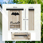 3PCs Bat Boxes Designed to Attract Bats, 18 x 6 x 22.5 cm