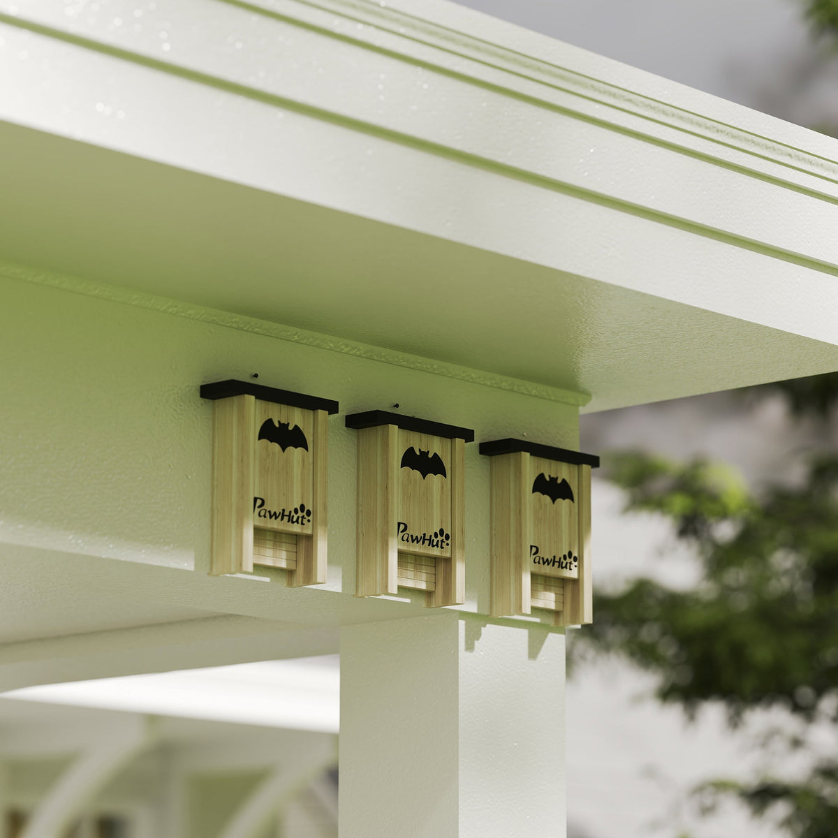 3PCs Bat Boxes Designed to Attract Bats, 18 x 6 x 22.5 cm