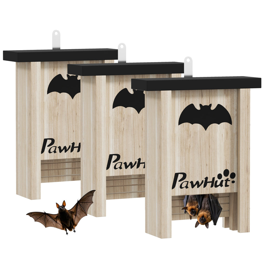 3PCs Bat Boxes Designed to Attract Bats, 18 x 6 x 22.5 cm